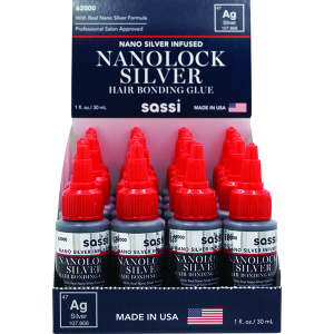SASSI NANOLOCK SILVER HAIR BONDING GLUE 1OZ (20PC/DS)
