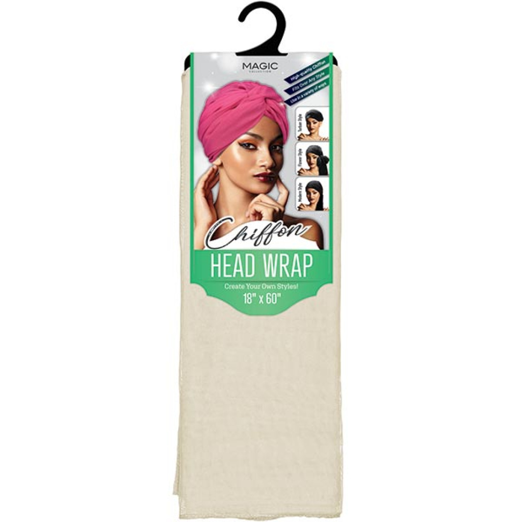 SCARF chiffon 18'X72' (IVORY)(50DZ/CS)