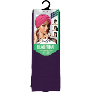 SCARF chiffon 18'X72' (PURPLE)(50DZ/CS)