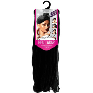 SCARF MULTI HEAD SCARF 22"x72" (SOLID BLACK)(120PC/CS)