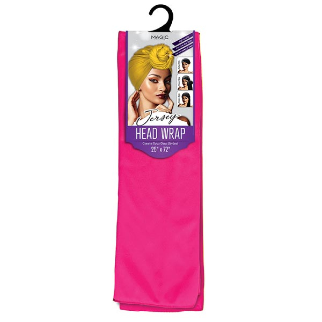 STRETCH JERSEY HEAD SCARF (25"x72")HOT PINK (120PC/CS)