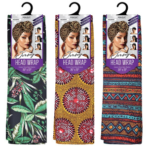 STRETCH JERSEY HEAD SCARF(25"x72") PATTERN (120PC/CS)
