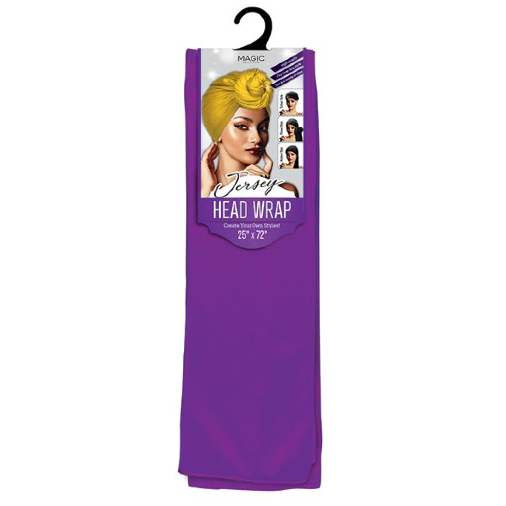 STRETCH JERSEY HEAD SCARF(25"x72") PURPLE (120PC/CS)