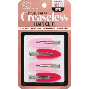 CREASELESS HAIR CLIP SMALL(4PC/PACK)(12DZ/CS)RED/PINK