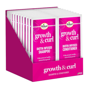 S/F SHAM/COND 12PK GROWTH/CURL BIOTIN