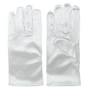 SATIN GLOVE CHILDREN WHITE (240/CS)