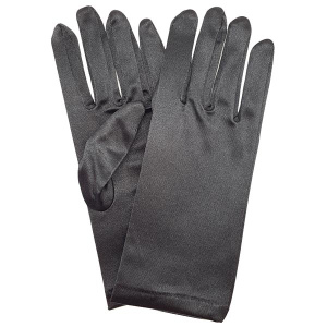 SATIN GLOVE BLACK [WRIST] (120PC/CS)