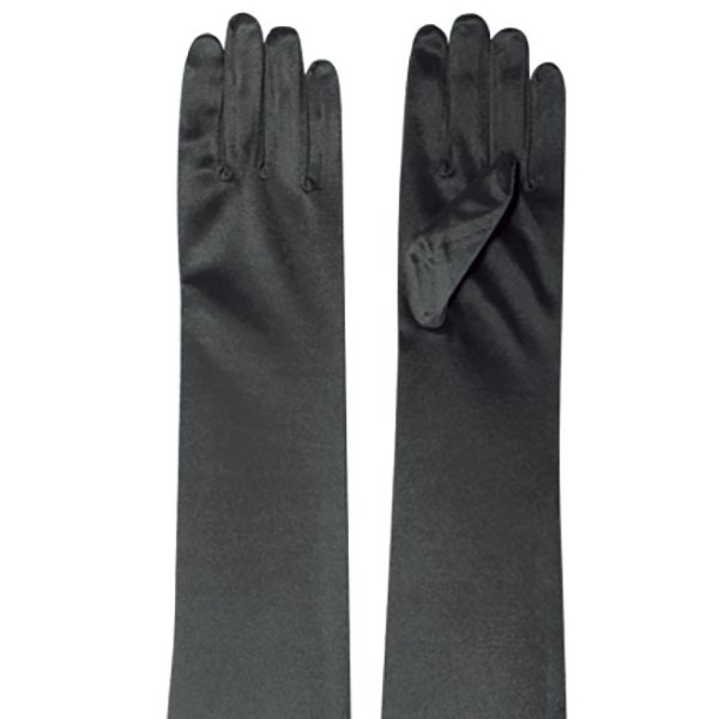 SATIN GLOVE BLACK [ELBOW] (120/CS)