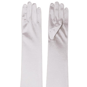 SATIN GLOVE WHITE [ELBOW] (120/CS)
