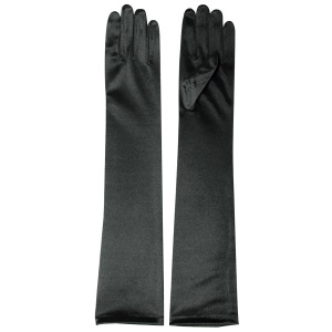 SATIN GLOVE BLACK [ARM] (120/CS)