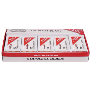 DORCO STAINLESS DOUBLE EDGE BLADE RED PK(10/100/CS)