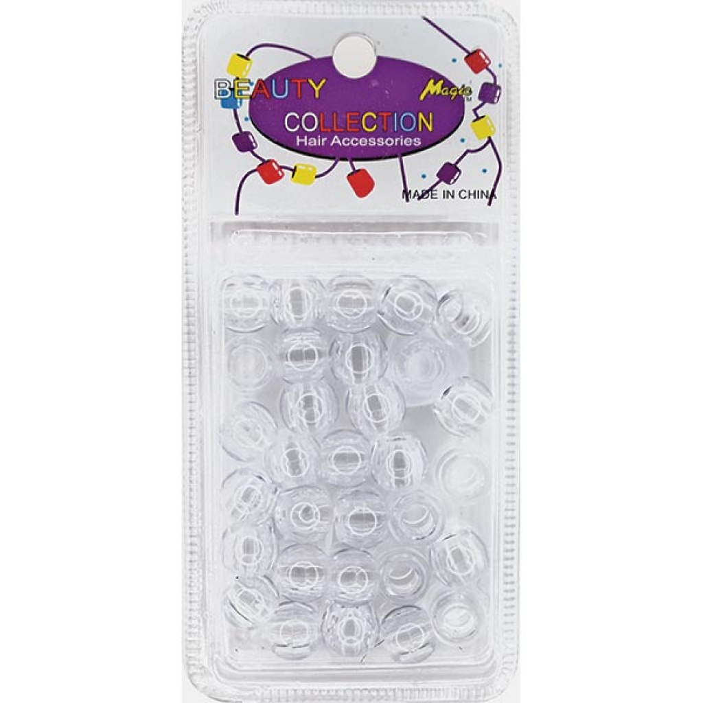 ROUND BEAD (1 TONE)14mm **CLEAR**(12DZ/CS)