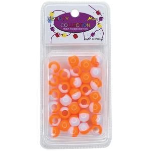 ROUND BEAD (2 TONE)14mm **NEON ORANGE** (12DZ/CS)