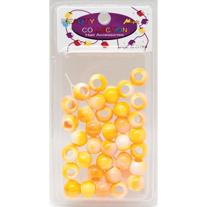 ROUND BEAD (2 TONE) 14mm ORANGE (12DZ/CS)