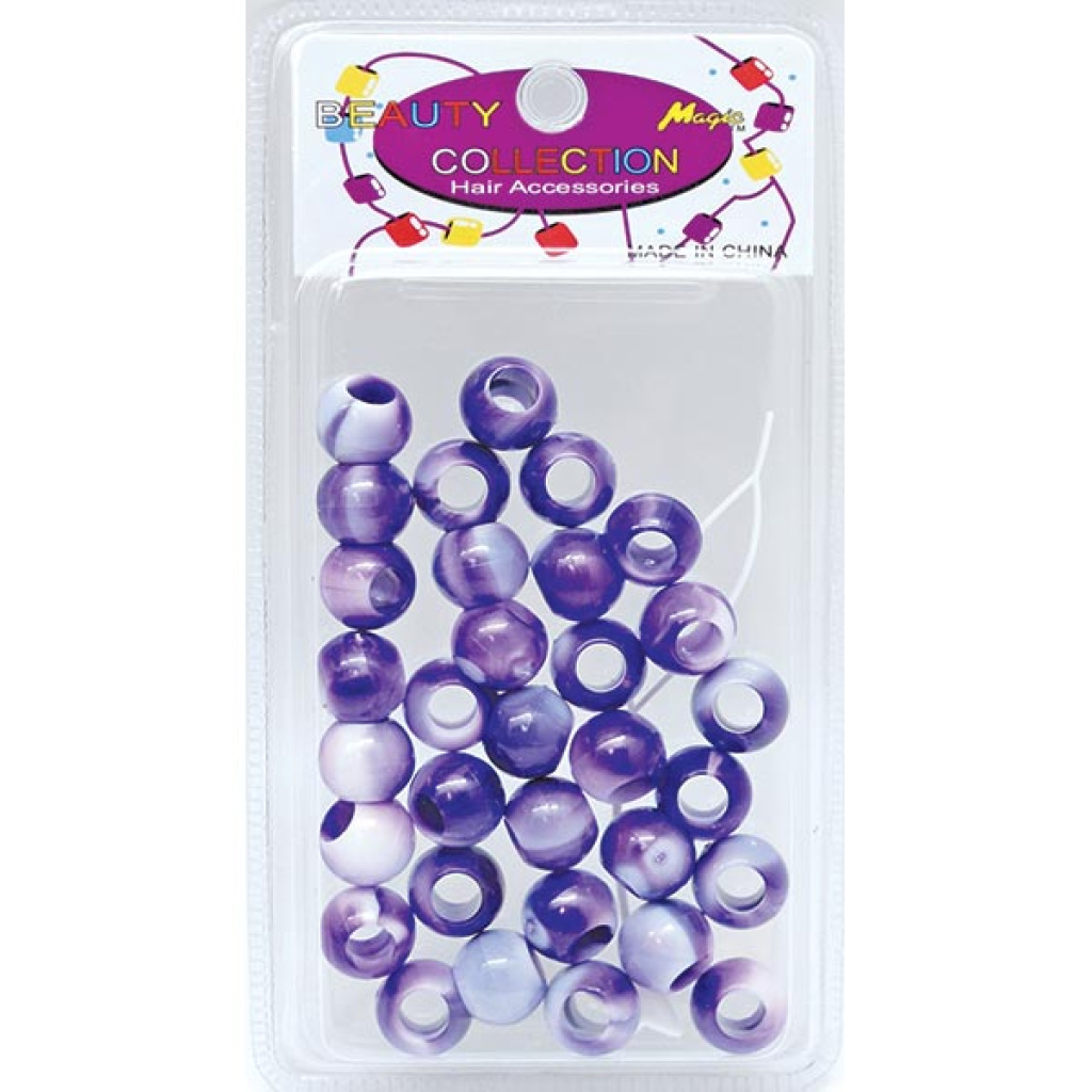 ROUND BEAD (2 TONE) 14mm PURPLE (12DZ/CS)