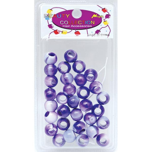 ROUND BEAD (2 TONE) 14mm PURPLE (12DZ/CS)