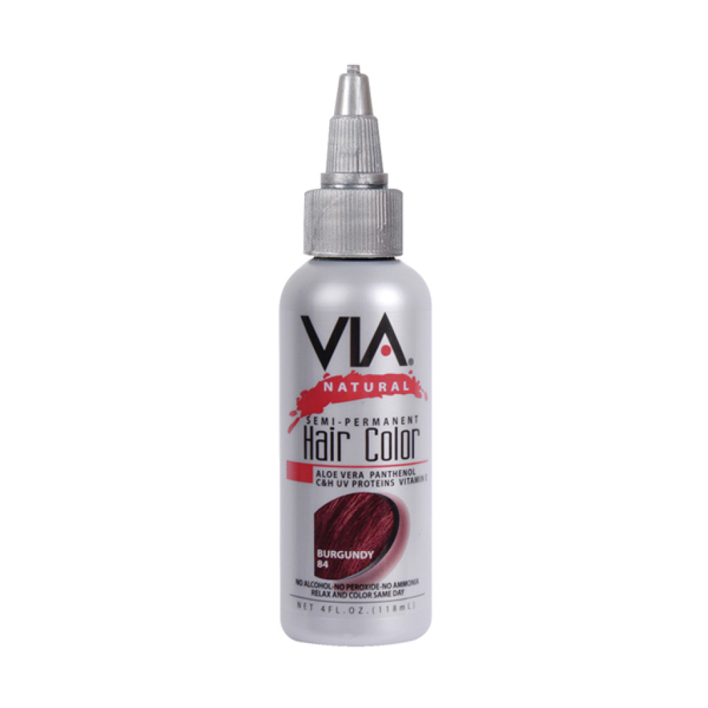 VIA HAIR COLOR #84 BURGUNDY 4OZ(6PC/PK)