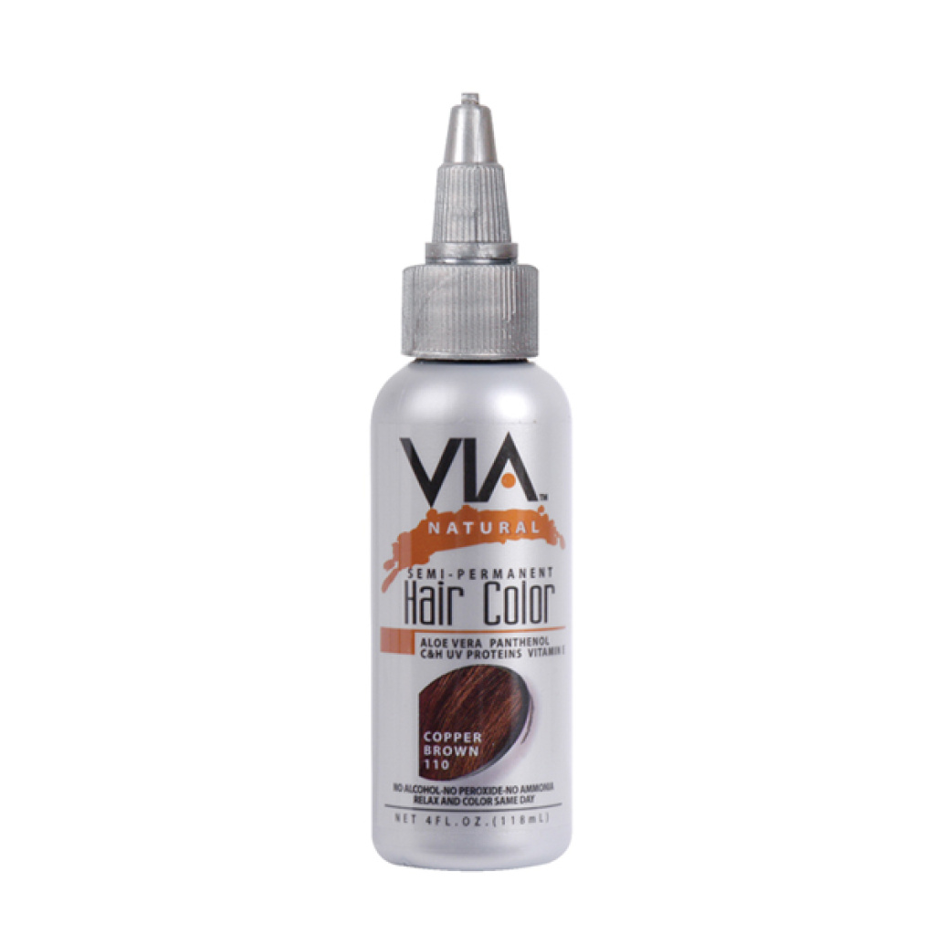 VIA HAIR COLOR #110 COPPER BROWN 4OZ(6PC/PK)