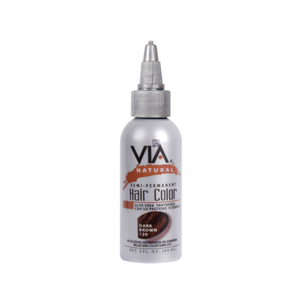 VIA HAIR COLOR #120 DARK BROWN 2OZ(6/CS)