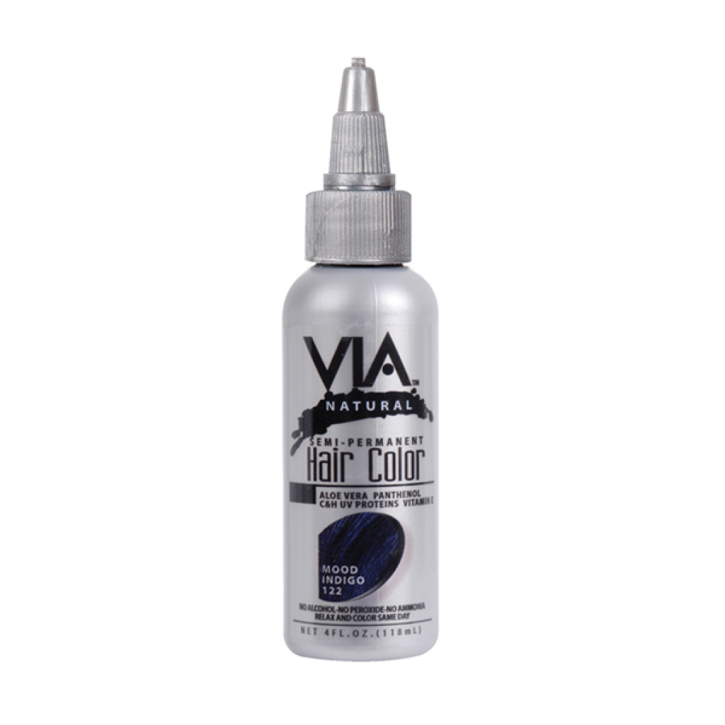 VIA HAIR COLOR #122 MOOD INDIGO 4OZ(6PC/PK)