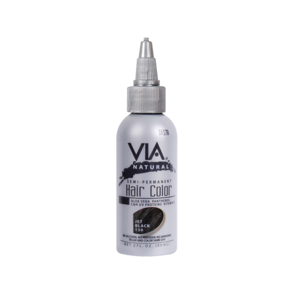 VIA HAIR COLOR #130 JET BLACK 2OZ(6/CS)