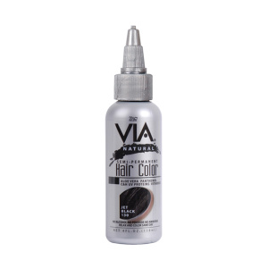 VIA HAIR COLOR #130 JET BLACK 4OZ(6PC/PK)