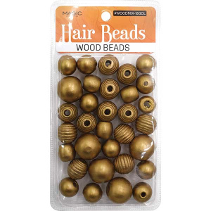 WOOD BEAD MIX DESIGN-18GOL (12DZ/CS)