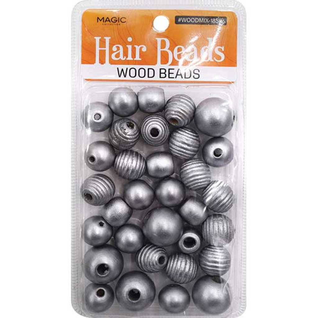 WOOD BEAD MIX DESIGN-18SIL (12DZ/CS)
