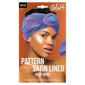 GLAM PATTERN SATIN LINED MESH WRAP/ASSORT