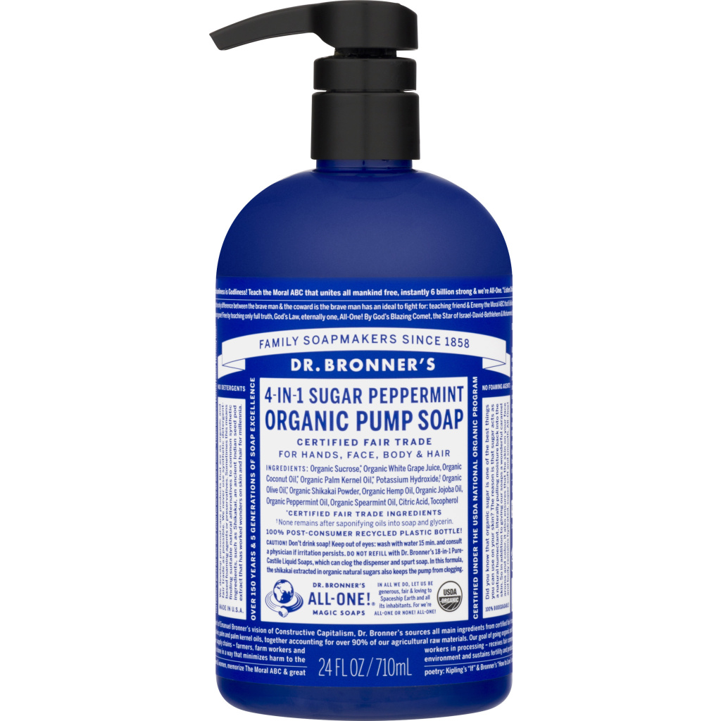 DR. BRONNER'S SUGAR PUMP SOAP [PEPPERMINT]