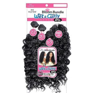MAYDE WET & CURLY 18''20''22'' 4 PCS LACE CLOSURE