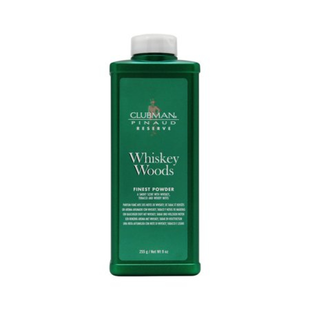 CLUBMAN POWDER [WHISKEY WOODS] 9OZ (12/CS)