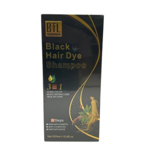HAIR DYE SHAMPOO BLACK (500ml)(6/12/CS)*NEW*