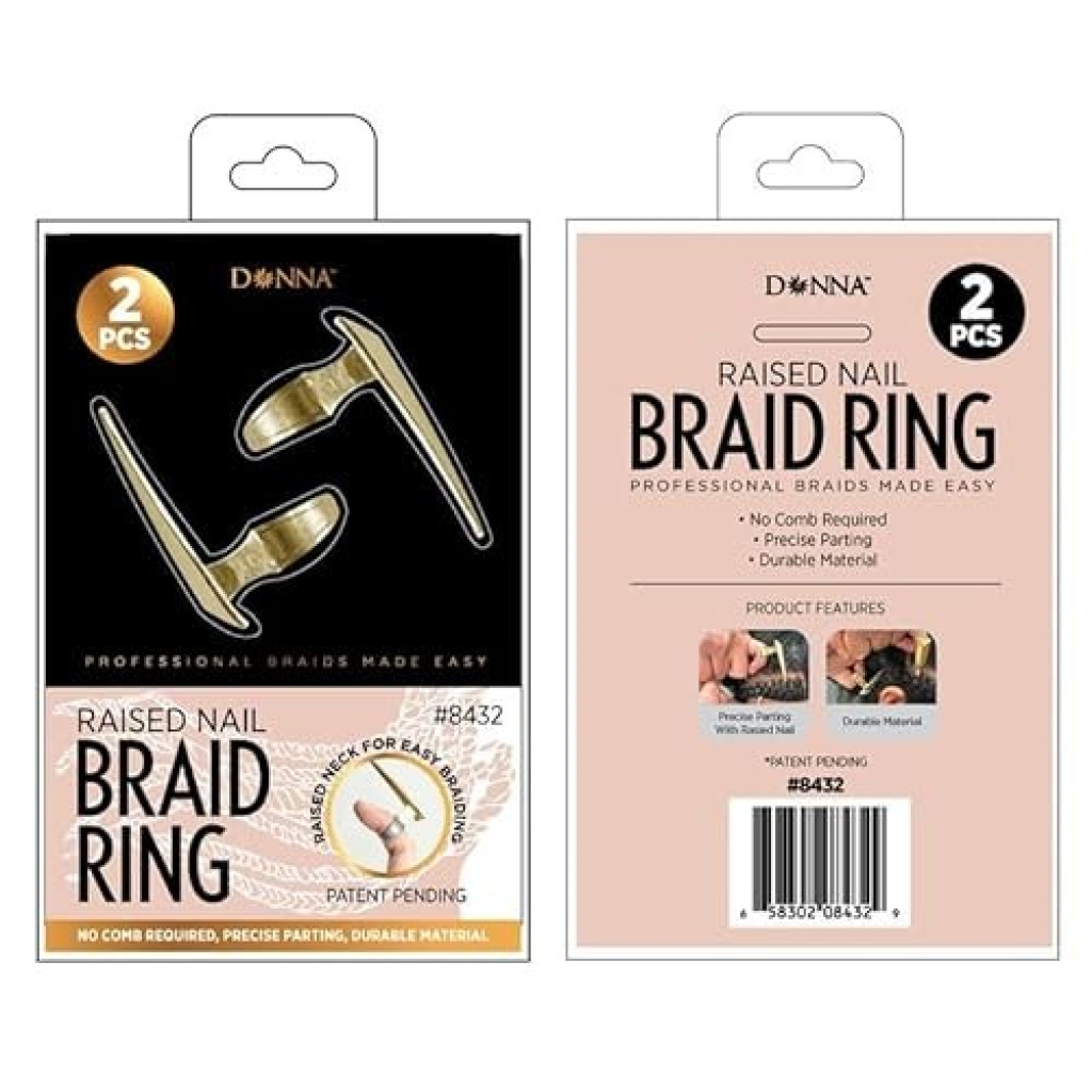 RAISED NAIL BRAID RING #8432