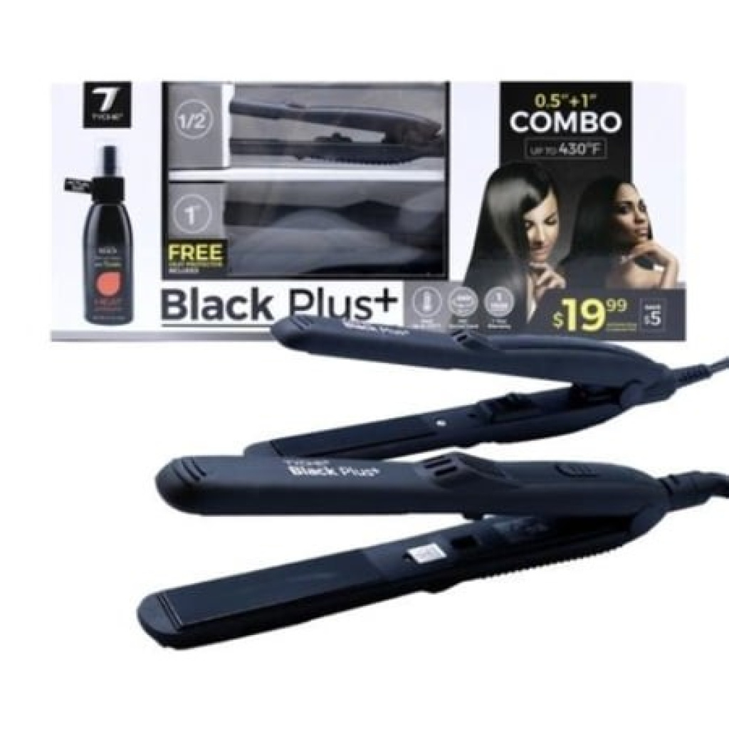 TYCHE BLACK PLUS FLAT IRON COMBO