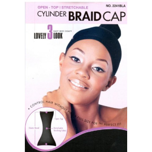 CYLINDER BRAID CAP BLACK **OPEN TOP** (40/CS)