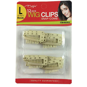 WIG CLIP 12 PCS BLONDE (L)(12DZ/96DZ/CS)