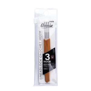 Annie Dreadlocks Crochet Needle 3 Hook 0.75mm, 1 Count, Wood