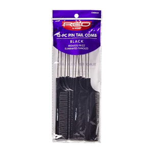 RED 12pcs Pin Tail Comb #04