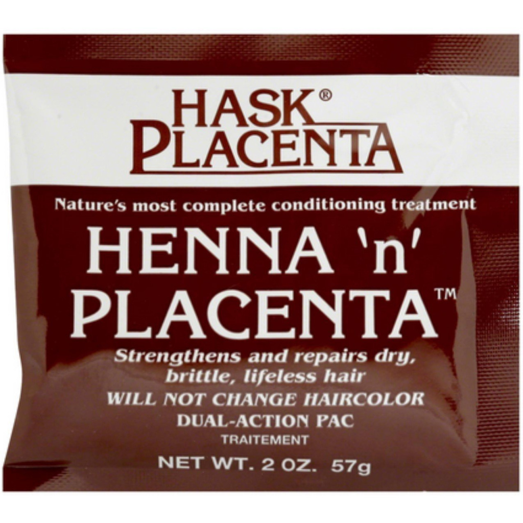 HASK HENNA N' PLACENTA PACKETTE REGULAR 2OZ (12/DS)(2/CS)