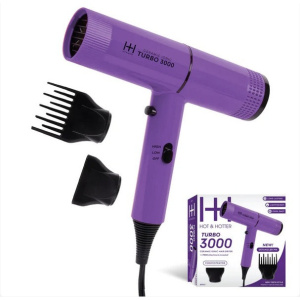 Hot & Hotter Ceramic Turbo 3000 Hair Dryer, Purple