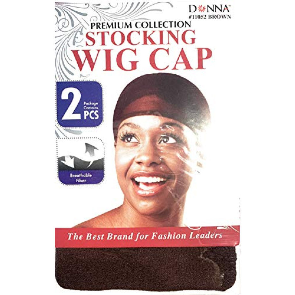 DONNA STOCKING WIG CAP # 11052 BROWN