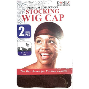 DONNA STOCKING WIG CAP # 11052 BROWN