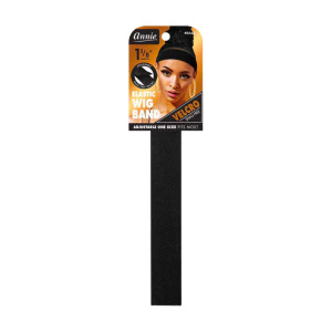 Annie Velcro Wig Band 4.5cm Black