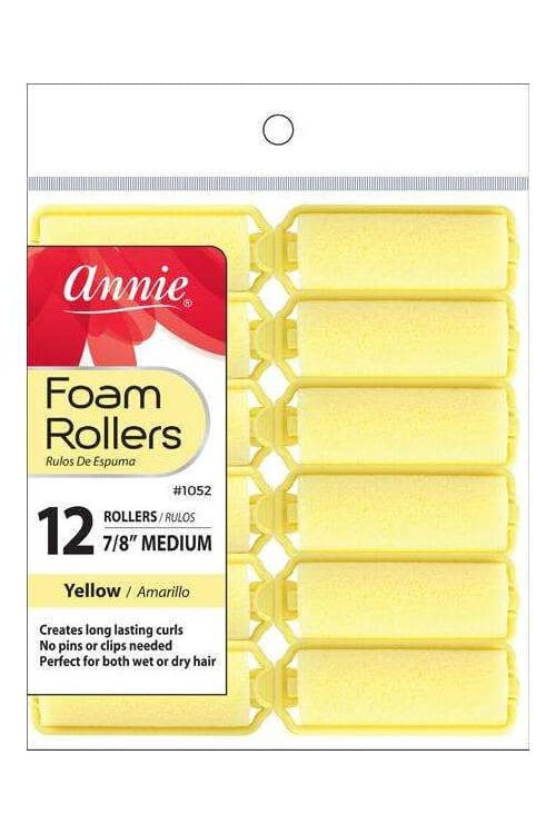 Annie-1052-Foam-Roller-Yellow-7-8-inch-Medium-12-CT_83ce7215-ed7d-4cbd-86f4-1f69d4166961