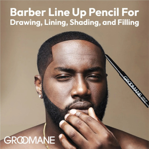 Red PRO Groomane Barber Line Up Pencil - Hairline & Eyebrow Grooming Pencil