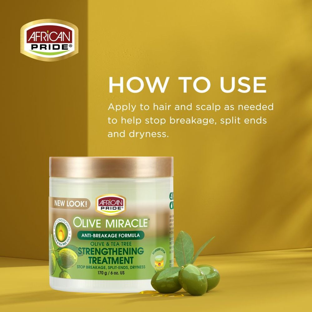 african-pride-olive-miracle-strengthening-treatment-anti-breakage-deep-treatment-for-damaged-hair-restores-strength-shine-moisture-6-oz-948337