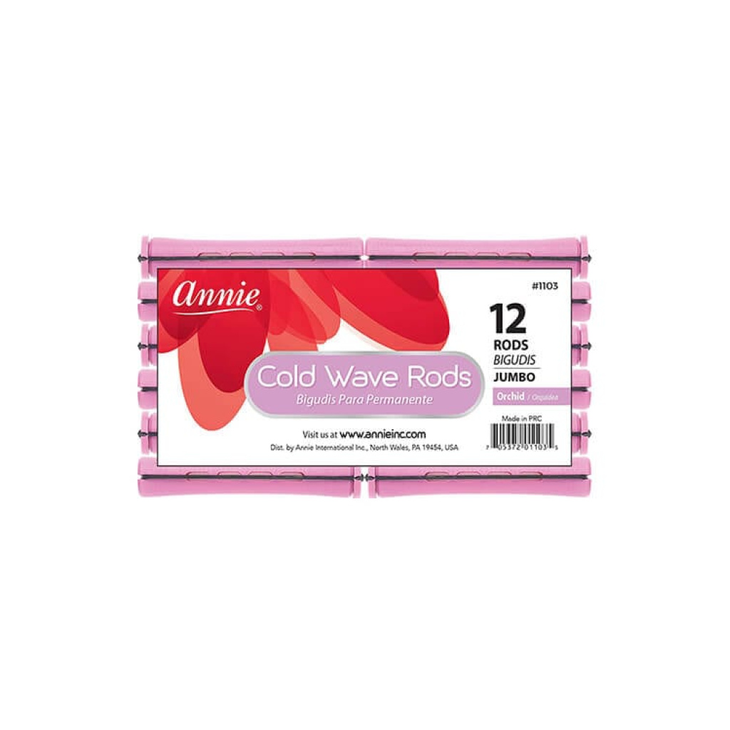 Annie Cold Wave Rods Long 9/16 Inch, 12 Count, Orchid