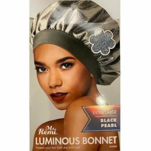 Ms. Remi Luminous Bonnet Super Jumbo, 1 Count, Black