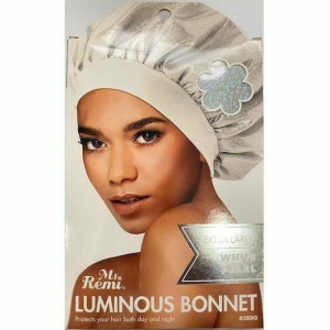 Ms. Remi Luminous Bonnet Super Jumbo, 1 Count, White